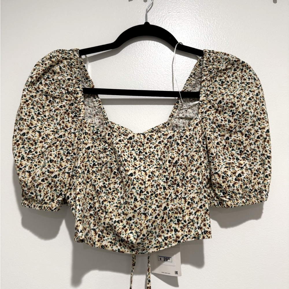 Zara Crop tie back top